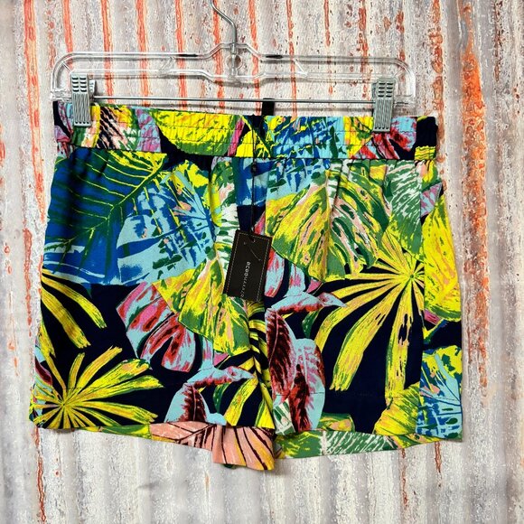 NWT BCBG MAXAZRIA SIZE S Cullen Vibrant Tropical Printed Shorts MSRP $98 - Picture 1 of 6
